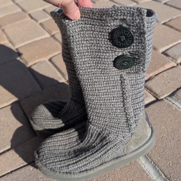 UGG Australia Classic Cardy Knit Boots Kids Size 13 - Picture 6 of 8
